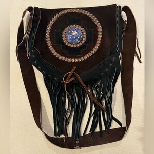 Suede Bag, Peru, Lapis Azul, fringe, bohemian